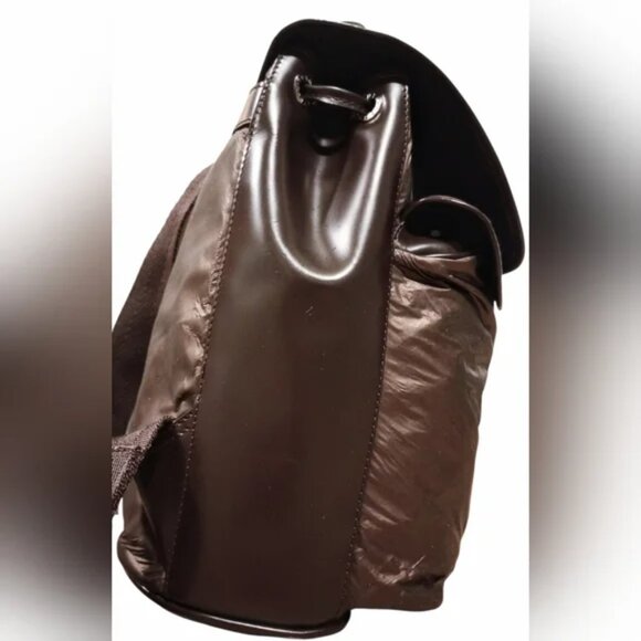 Vintage Hunting World Nylon w/Leather Trim Backpack Chocolate Brown w/COA - Picture 6 of 11